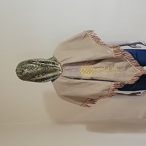 Charka pattern poncho, great for outdoors or festivals